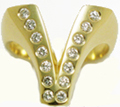 18 Kt Gold Barbara Diamond Ring