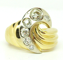 Jacques 18 Kt Yellow Gold Diamond Ring