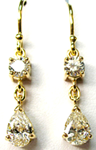 Diamond Dangling Earrings
