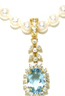 Jacques Elegant Aquamarine Diamond  Clip-On