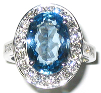 Shelly Aquamarine Diamond Ring