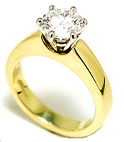 Jacques 18 Kt Yellow Gold Diamond Solitaire