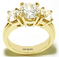Jacques Designs Gold Diamond Engagement Ring RDE506