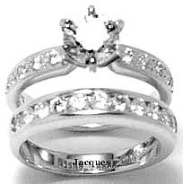 Jacques Designs Platinum Diamond Bridal Set SPE523 DCB539